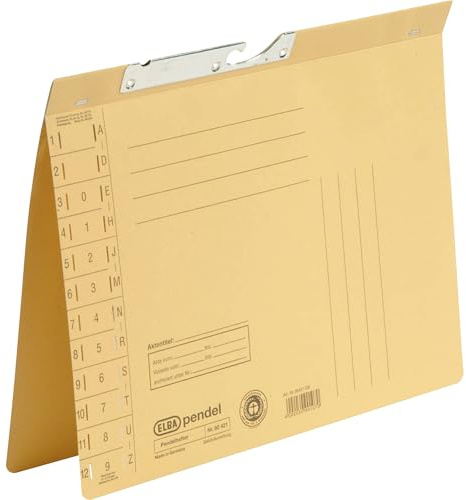 Elba Pendelhefter 100560081 DIN A4 Gelb Art der Heftung: Amtsheftung 250 g/m², 10 Stück