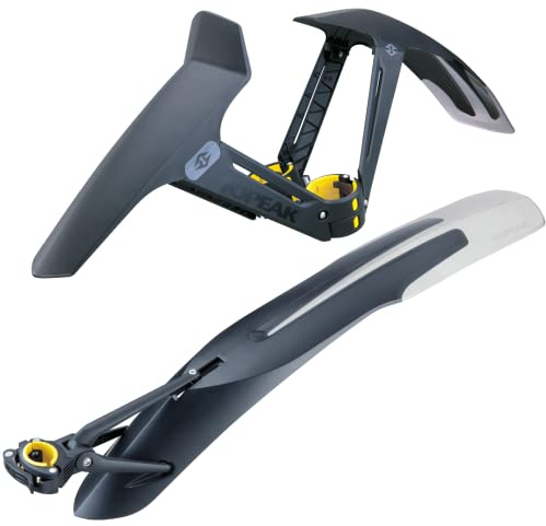 Topeak DeFender XC1 & XC11 Set for 29 Bikes – Front & Rear Mudguard Kit with Adjustable Angles, High-Impact Plastic & Polished Underside for Dirt Prevention
