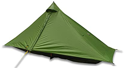 Six Moon Designs Lunar Solo Green Ultralight Backpacking Tent – 26oz Trekking Pole Setup – Professional 1 Person Shelter for Camping, Hiking, Thru-Hiking & Outdoors – Durable