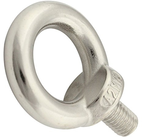 Ringschrauben (gegossen und poliert) - M10 - (4 Stück) - ähnl. DIN 580 - aus rostfreiem Edelstahl A2 V2A - Ösenschrauben - Ringbolzen - SC580 | SC-Normteile®