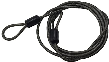 Sharplace haltbares Kabelschloss, Sicherheitsschloss für Roller, 100 cm, strapazierfähig, mit U-Verschluss, für Reisen, Gepäck, Koffer, Schloss., Schwarz
