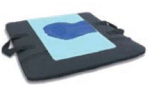 Obbocare Anti-Dekubitus-Kissen aus 3D-Gel, extra flaches quadratisches Kissen mit rutschfestem Polyurethan-Bezug, Haltungskissen mit Griffen zur Vorbeugung von Geschwüren, 45 x 42 x 2 cm