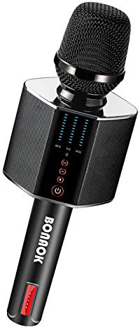 BONAOK Karaoke Microphone, Portable Wireless Bluetooth Karaoke Mic for Adults&Kids Car Home Outdoor Party, Karaoke Machine for PC/All Smartphone G50 Black 2025