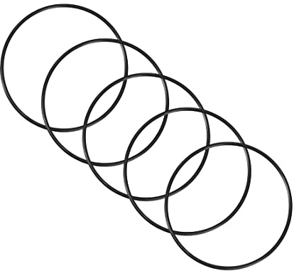 PATIKIL 130mmx120mmx5mm Nitrile Gomma O-Ring, 5pz Metrico Meccanico Sigillatura Guarnizioni, Nero