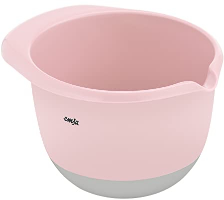 Emsa K32414 Prep&Bake - Ciotola in plastica, 1,4 l, fondo antiscivolo, perfetta stabilità durante la miscelazione, labbro integrato per versare in modo preciso e pulito, lavabile in lavastoviglie,