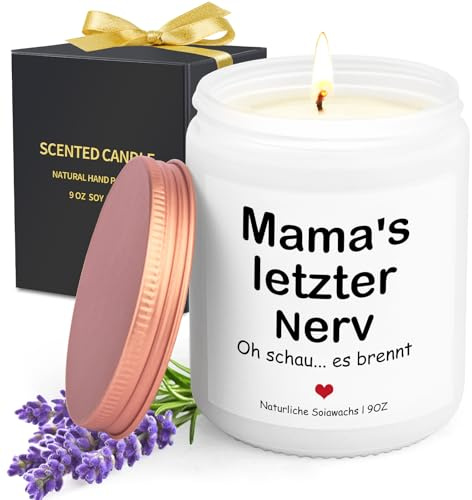 Geschenke für Mama, Muttertagsgeschenk, 9OZ Lavendel Duftkerze im Glas Geschenk für Frauen,Mutter Geburtstagsgeschenk,Weihnachtsgeschenke für Mama, Beste Geschenk zum Muttertag Von Tochter Sohn