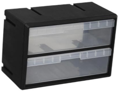 LOVIVER Organizzatore per cassetti, organizzazione del Garage, Contenitore per Bagno e casa, Cassetta degli Attrezzi, per ferramenta, bulloni, Perline, Viti, 2 Cassetti