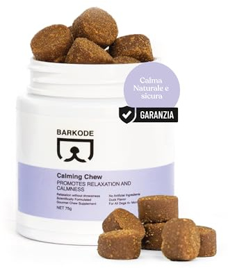Calmante per Cani - 30 Bocconcini Gusto Anatra, 75g, Masticativi Naturali, Vitamine, Tranquillante, Tutte le Taglie, 6+ Mesi, Calmante per Cani Che Abbaiano