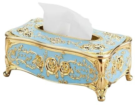 Tischspender für Multifold Papierhandtücher Goldener dekorativer Taschentuchbox-Halter, rechteckig, quadratisch, Taschentuchbox, Serviettenhalter, Heimdekoration, geeignet for Badezimmer, Schlafzimmer