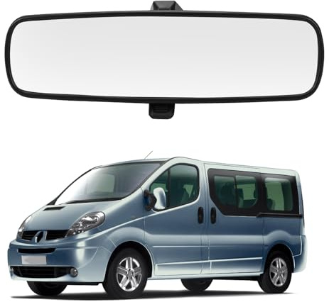 Specchietto Retrovisore Interno Sostituzione per Renault Trafic, Specchietto Retrovisore Auto Sostituzione per Opel Vivaro 2001-2024, Specchio Interno in Vetro, 1C1517T695AA1C6J, 4385007