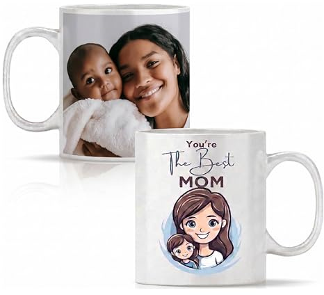 Personalised Mug with (2 Sided Photos) Custom Gift for Valentine's Day, Birthday & Anniversaries - 11oz Premium Coffee Mug with Crystal Clear Printed Ceramic, Microwave & Dishwasher Safe
