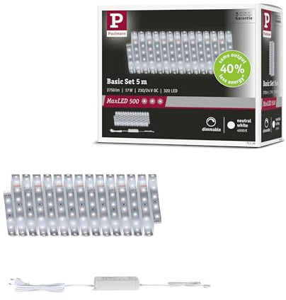 Paulmann MaxLED 500 LED Strip Basisset 5m Neutralweiß 17W 550lm/m 4000K 30VA 71236