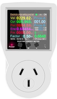 XOIIIQND Socket Digital Wattmeter 220V Electricity Meter Power Consumption Plug kilowatt Power Meter(AU WiFi Socket)