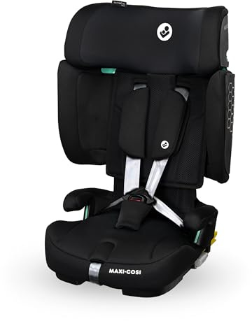 Maxi-Cosi Nomad XL Plus, Mitwachsender Kindersitz 9-36kg, 15 Monate - 12 Jahre, 76-150cm, Klappbarer Kinderautositz, Ultrakompakt & Leicht, G-CELL Seitenaufprallschutz, Reisetasche, Authentic Black