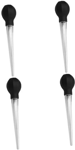 HOMOBABE 4 Pezzi Pompa per Condimenti con Tubo Aspira Liquidi Accessorio per Barbecue e Facile da Usare Carne Arrosto e Piccole