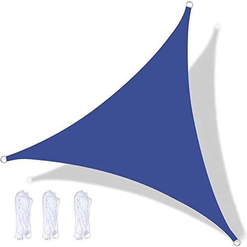 Tenda a vela triangolare impermeabile, 4 x 4 m, resistente ai raggi UV, per patio, giardino, campeggio, soluzione ombreggiante per cortile, spiaggia ed eventi