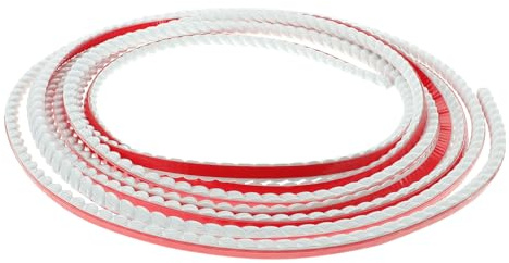 FONDOTIN Moulure Décorative Autocollante PVC Baguette Flexible Étanche pour Plinthes Bordures de Meubles et Encadrements Blanc