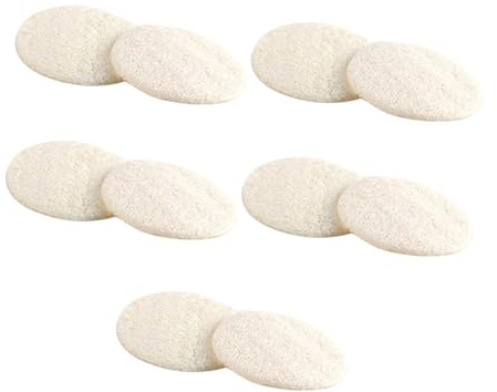 VICASKY 10 Stück Luffa Gesichtsreinigungspads 5,5cm Sanftes Peeling Natürliche Luffafasern Hautreinigung für Gesicht und Körper Reise Badezubehör