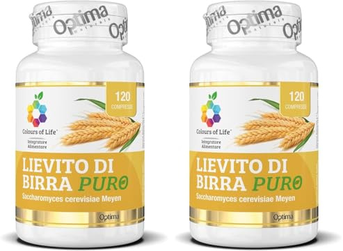 Colours of Life Lievito di Birra Puro - Integratore di Lievito di Birra, naturalmente ricco di nutrienti - Vegano, 120 compresse (Confezione da 2)