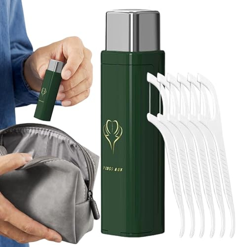 xadsiklan Supporto per seta dentata, portatile, ricaricabile, compatto, custodia da viaggio compatta, per ufficio, palestra, uso quotidiano, vacanze, ristorante