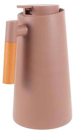 Mipcase Brocca Termica 1l con Isolamento Sottovuoto e Vetro Interno, Bottiglia D'acqua Isolata per Casa e Ufficio, Caraffa Termica con Coperchio e Maniglia per Bevande Calde e Fredde,