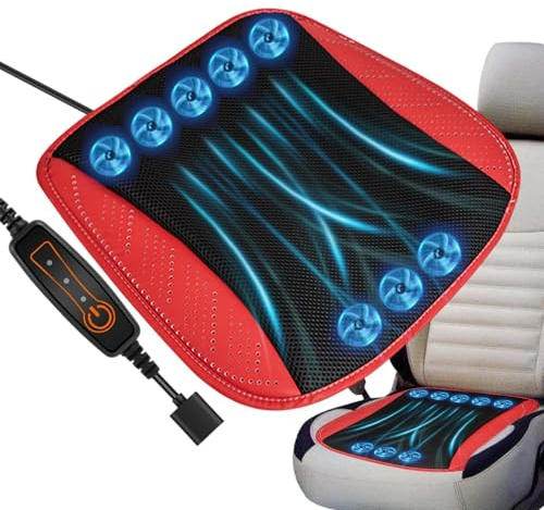 Refrigeratore per sedile auto, cuscino di ventilazione alimentato tramite USB, tappetino traspirante anti-sudore, imbottitura per il flusso d'aria a 3 marce, Comfort Driving Relief System