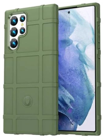 RNOZX Stötsäkert, robust skal i silikon med armbandsur för Galaxy S21 (grönt)