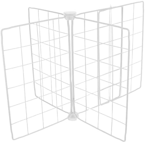 POPETPOP Séparateur Métallique Blanc pour Organisation Facile pour Congélateur et Réfrigérateur, Grille en Fer Respirante Design à Plusieurs Couches et Prévention des Collisions