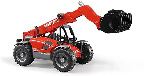 bruder 02125 - Pala telescopica Manitou MLT 633, veicoli, veicolo da costruzione, macchina da costruzione, carrello elevatore, pala gommata, giocattolo