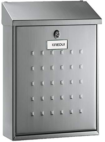 ARREGUI Premium E5607 Cassetta Postale Individuale in Acciaio Inossidabile, Cassetta della Posta da Parete, Dimensione M (DIN A4 e Riviste), Facile da Montare, Inox