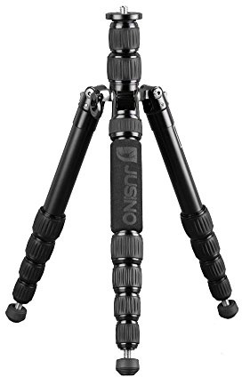 JUSINO leichtes & kompaktes Traveller Tripod Monopod Höhe bis 115cm Belastbar 15kg + Transporttasche TK-255S Reisestativ