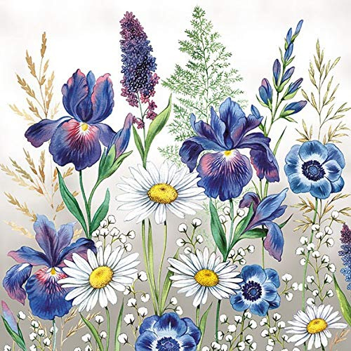 Ambiente 33cm 3-Ply Paper Napkins 20pcs - Mixed Meadow Flowers