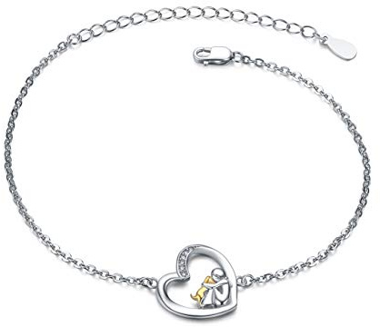 Hund Armband 925 Silber Armbänder Damen Pfote Hunde Schmuck Geschenke für Mädchen Frauen……