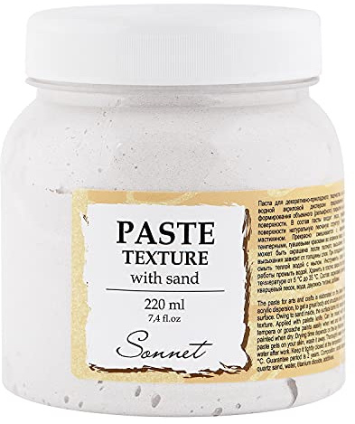 Sonnet Strukturpaste mit Sand 220ml wasserbasiert von Nevskaya Palitra | Strukturpaste mit Sand 220 ml, Wasserbasis, für Acryl, Öl und Tempera, körnige Reliefs auf Leinwand