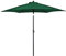 2.7m Wind Up Parasol – Tilt and Crank Mechanism - Polyester Canopy – Stylish Garden Umbrella in Green, Blue, Terracotta, Grey or Beige. (Green)