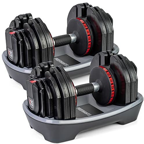 Profihantel X25 Hantelsystem | 2 bis 25 kg | Einstellbare Hantel | 2 Hanteln mit Ablageschale | Innovativ & platzsparend | 18 in 1 | Hochbelastbarer Korpus