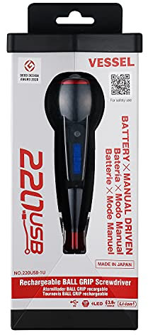 VESSEL BALL GRIP Rechargeable Screwdriver Cordless No.220USB-1U 220USB1U Made in Japan by VESSEL