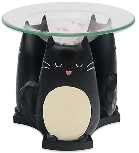 mtb more energy Duftlampe ''Feline'' - Katze Duftlicht Aromalampe Teelichthalter - Höhe 10 cm - Figur Geschenk Deko