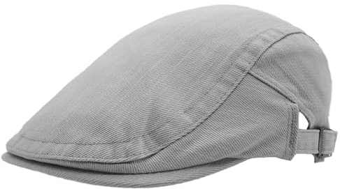 KeepSa Herren Newsboy Schiebermütze Flatcap Baumwolle Tellermütze Schlägermütze Gatsby Ivy Barett Cap Schirmmützen Hut Sommer Atmungsaktiv Verstellbare Vintage Cabbie Cap 56-59CM
