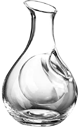 HONMEET Decantador de Vino de Vidrio 385 Ml Boca Inclinada Jarra de Hielo Dispensador de Bebidas Botella de Sake Jarra de Agua Contenedor para Hogar Restaurante Bar y Hotel
