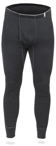 SES Mutande termiche da uomo lunghe S – 4XL in 75% cotone e 25% poliestere/mutande traspiranti da uomo lunghe/termiche invernali da uomo per calore e comfort, antracite., XL