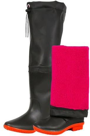Watstiefel Wathosen für Angeln für Herren. Winterwarme, Kniehohe Wathose für die Jagd. Schuhhöhe 60 cm oder 80 cm (Color : Black1, Size : 47 EU)