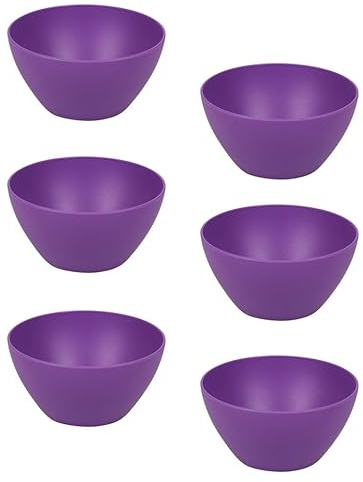 URBNLIVING Lot de 6 Coupelles Plastique Petits Bols Ronds Réutilisables de Haute Qualité