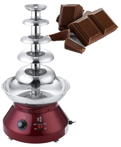 Macchina per Fontana di Cioccolato, Macchina per Cascata di Cioccolato Fondente a 5 Livelli da 230 W, Macchina per sciogliere Il Cioccolato elettrica in Acciaio Inossidabile, Riscaldamento Facile da