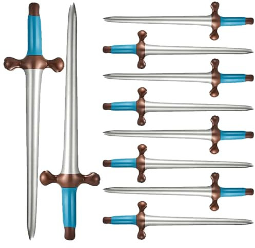 XoeLLe 10 Piezas Espadas Inflables, Espadas Inflables de Juguete, Espada Samurai Inflable Espada Juguetes Inflables para Niñas Niños Cumpleaños Fiesta Temática Cosplay (A)