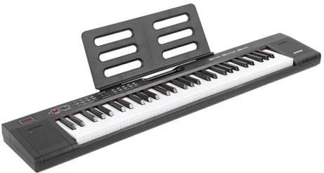 Tastiera Elettrica Portatile, Tastiera per Pianoforte Portatile a 61 Tasti con 200 Suoni 200 Ritmi 60 Brani Dimostrativi per Principianti (Spina europea