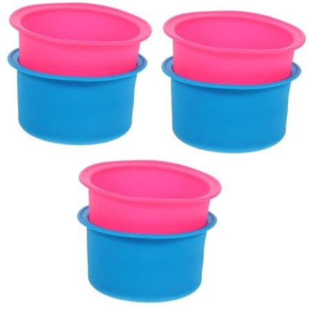 TEHAUX 3 Ensembles Doublure Chauffe-cire En Silicone La Cire Fondre Cire De Melting Pot Bols De Récipient De Fartage En Forme De Contenants De Cire Fondue Pour Gel De Silice 2 Pièces * 3