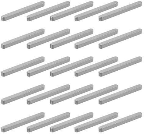 sourcing map 20 Pcs Round Ended Feather Key, 70x6x6mm Carbon Steel Drive Shaft Parallel Keys Keyway Stock Assortment for Mechanical Fasteners Industry