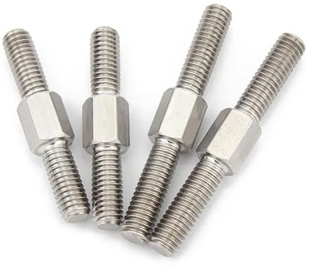 Doppelendige Stiftschrauben, Doppelseitiger Gewindebolzen aus Edelstahl 304, M8 x (40–90) mm(M8 x 80mm 2pcs)