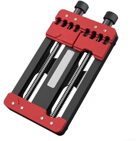 Leiterplatten-Befestigungswerkzeug, Motherboard-Klemme für Handy-Reparatur, Metall-IC-Chiphalter mit hitzebeständigem Steinsockel zum Löten und zur Wartung von Elektronik, 155 x 80 mm